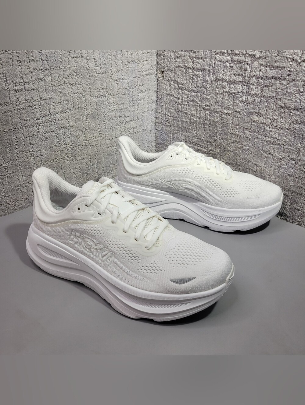 Hoka One One Bondi 9 Wide Womens Size US 8.5D White Atletic Running Sneakers - Picture 11 of 13